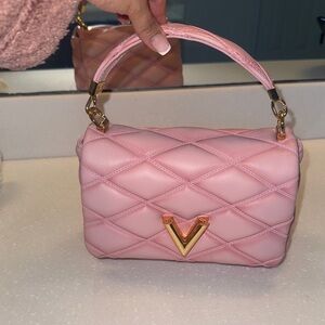 Pink Quilted Handbag